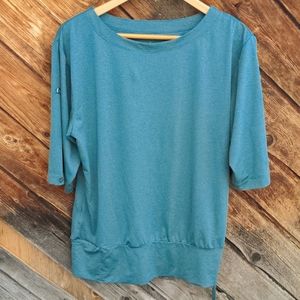 ISIS Teal/sage/evergreen long sleeve top medium